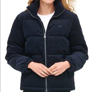 Levi's Women's Lined Corduroy Zip Up Puffer Jacket